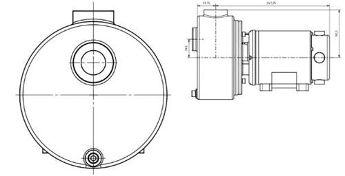 Rheinstrom dekwaspomp 6E 24V brons