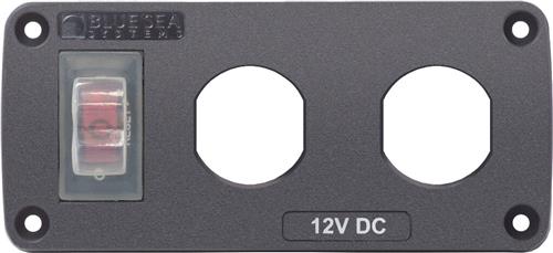 Blue Sea Systems paneel acc H2O 2 stopcontacten, blanco
