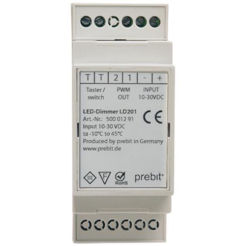 Prebit PWM LD201 smart dimmer module din rail montage 10-30V