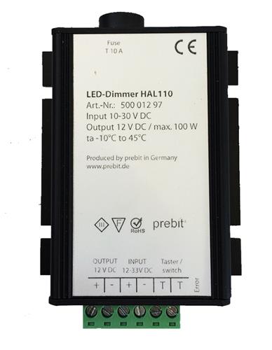 Prebit HAL110 dimmer module constante spanning 10-30V 100W 12V