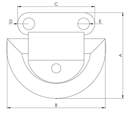 Hollex dekoog gepolijst neerklapbaar 46x45mm