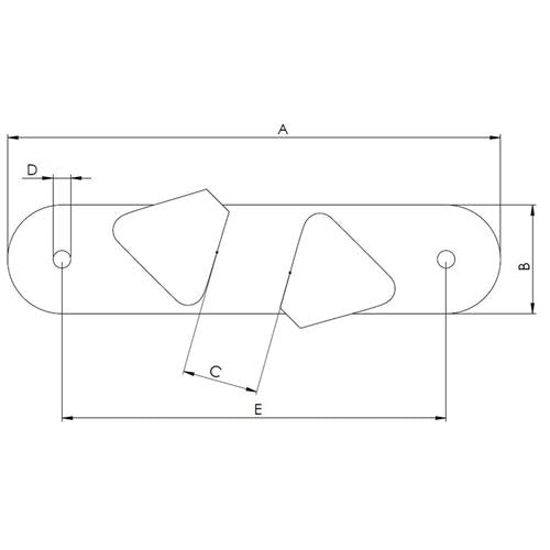 Hollex boegklamp 200mm per paar