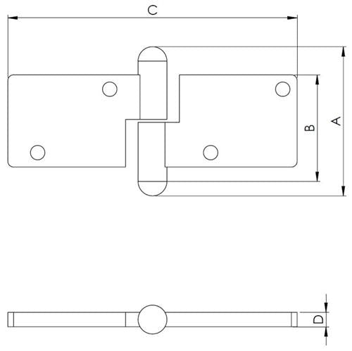 Hollex scharnier 51mm