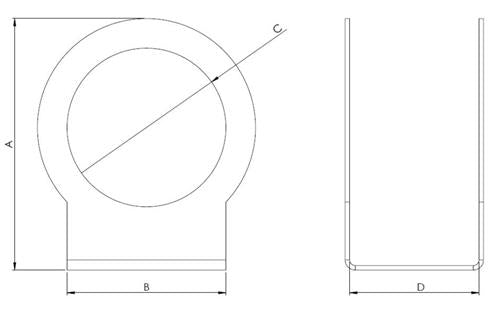Hollex bekerhouder enkel 111x70mm