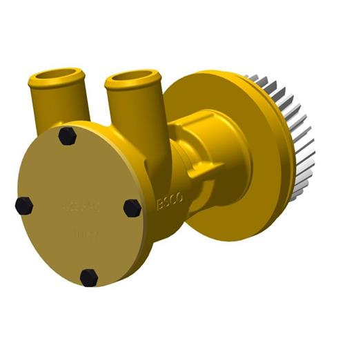 Jabsco koelwaterpomp brons 80 flens gemonteerd 32mm aansluiting / Caterpillar 4255412