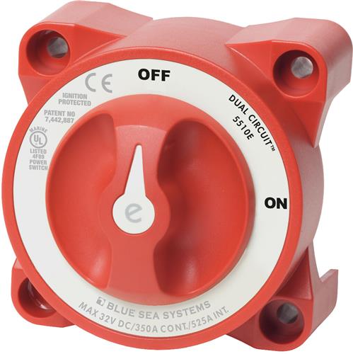 Blue Sea Systems-accuschakelaar E-serie dubbele circuit