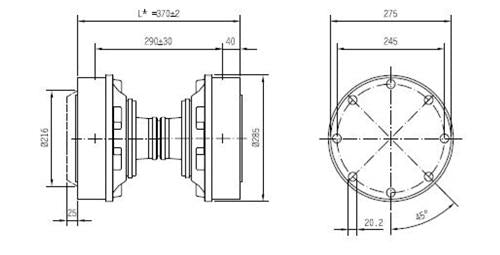 Aquadrive homokineetkoppeling CV60 (20700)
