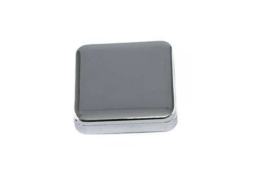Inprojal klapdeksel terugverend 60x60xmm glad/zilver hoogglans