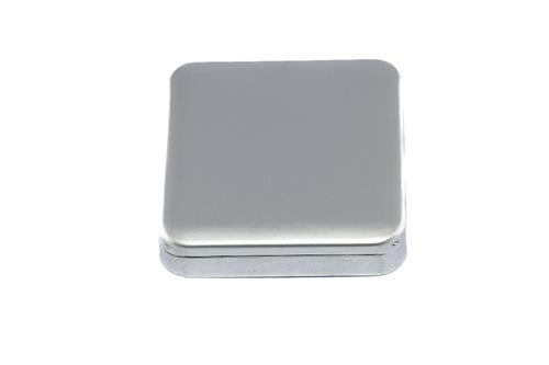 Inprojal klapdeksel terugverend 60x60xmm glad/zilver matglans