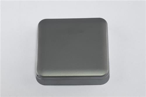 Inprojal klapdeksel terugverend 60x60mm ruw/zilver matglans