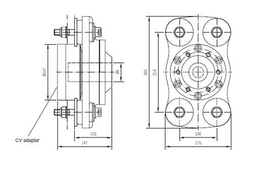 Aquadrive stuwdruklager Moduline B20 Basis