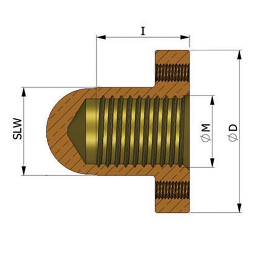 Exalto dopmoer DM27-CuAl10Ni27x2 voor as ø50mm