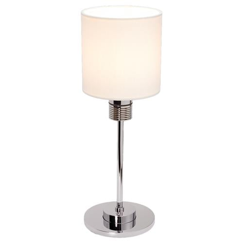 Prebit LED tafellamp NOVA chroom warm wit ronde kap wit 230V 6W geïntergreerde dimmer