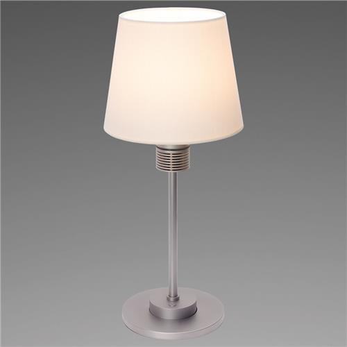 Prebit LED tafellamp KATI mat chroom warm wit ronde kap 230V 6W geïntergreerde dimmer