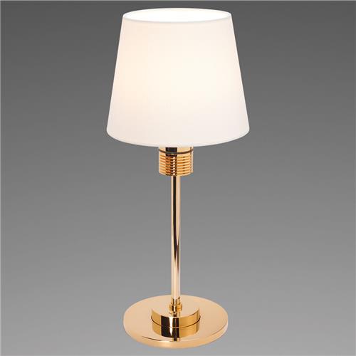 Prebit LED tafellamp KATI glanzend goud warm wit ronde kap 230V 6W geïntergreerde dimmer