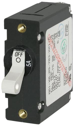Blue Sea Systems stroomonderbreker A-Series enkele pool schakelaar 5A wit