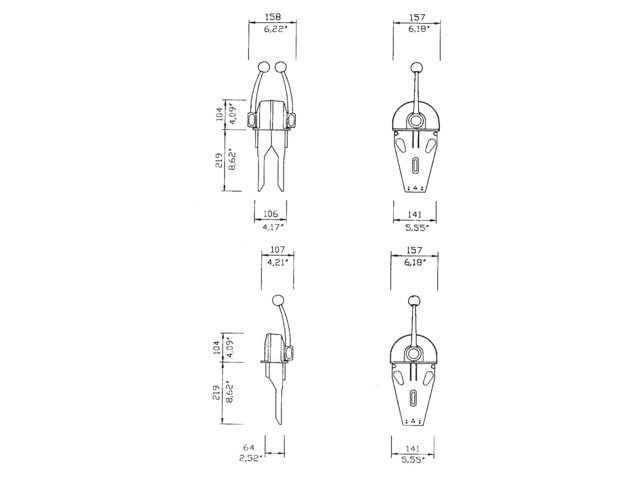 Ultraflex B103 bedieningsunit verchroomd