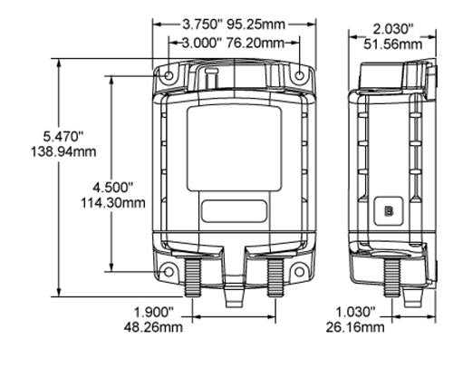 Blue Sea Systems-solenoïde ML 500A 12V ACR met handmatige bediening (incl. 2146-BSS-schakelaar)