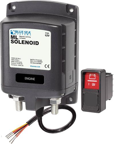 Blue Sea Systems-solenoïde ML 500A 12V RBS (incl. 2145-BSS-schakelaar)