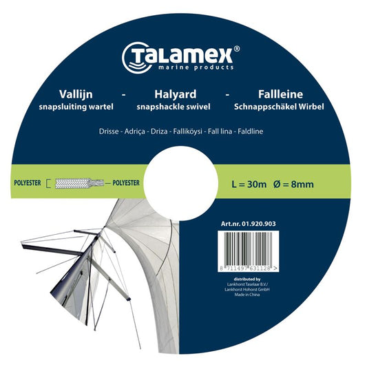 Vallijn met snapsluiting wit/rood 12mm 36m