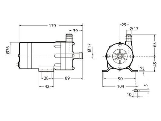 Waterpomp centrifugaal 25l 230V