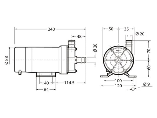 ºWaterpomp centrifugaal 35l  230V