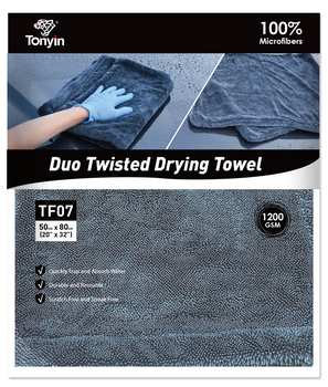 Tonyin Microfiber Duo Twisted Drying Towel – 1200 GSM