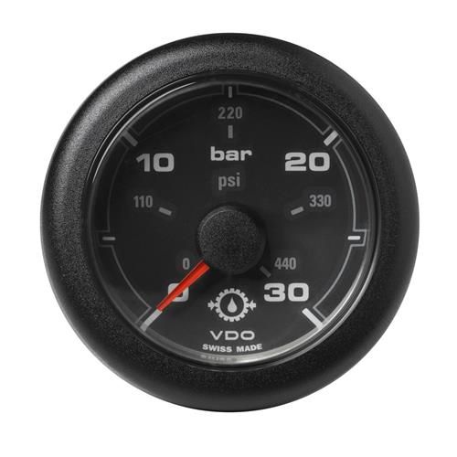 Veratron OceanLink transmissie oliedrukmeter 30bar 52mm zwart
