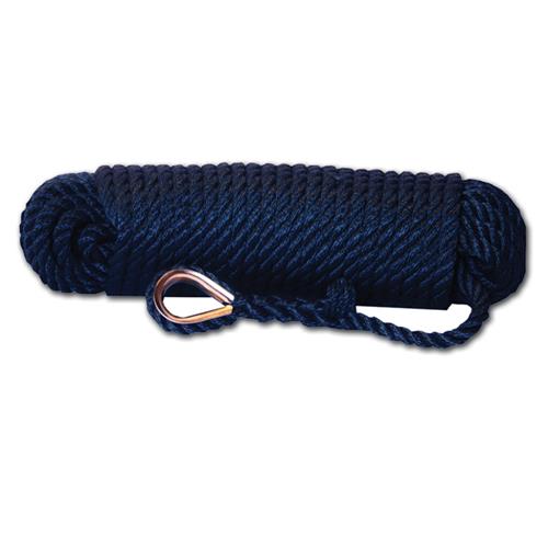 Hollex ankerlijn navy 12mm 3 strengen L=20mtr