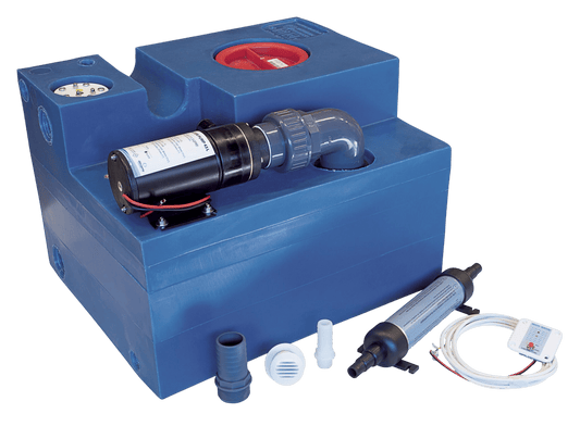 Vuilwatertank 47L compleet met marceratorpomp 12V