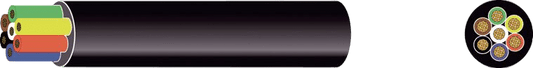 Ronde pvc kabel grijs 7P > 6x1.50mm² + 1x2.0mm²