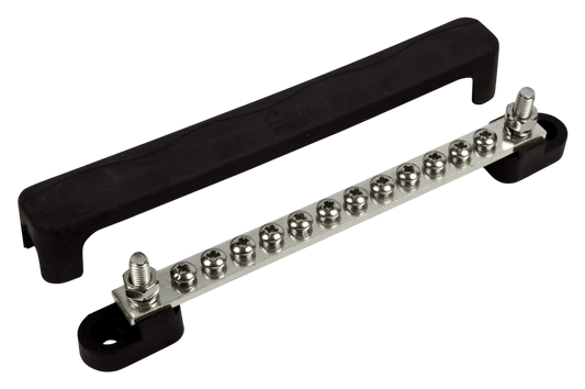 Busbar 12 terminals, 2 studs