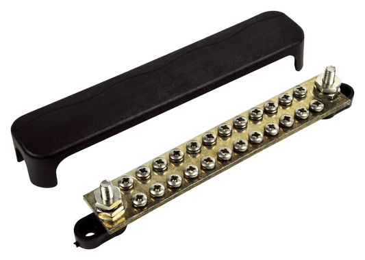 Busbar 24 terminals, 2 studs