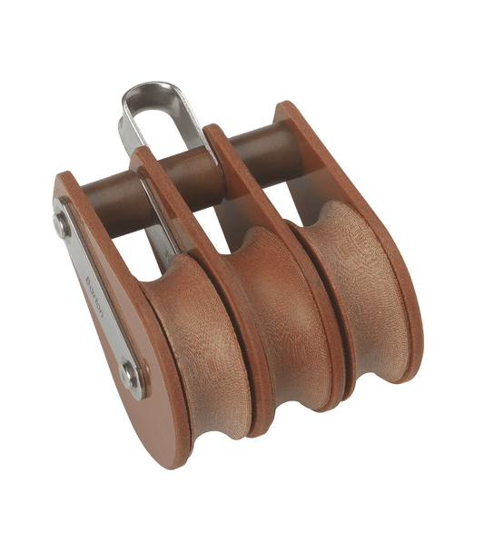 Blok tufnol met beugel 3-schijfs 58mm voor lijn 14mm