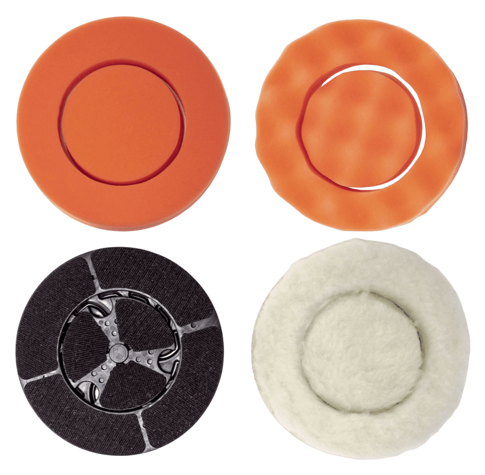 Twin Brush polijstpad set (2 x foam 1 x wol)