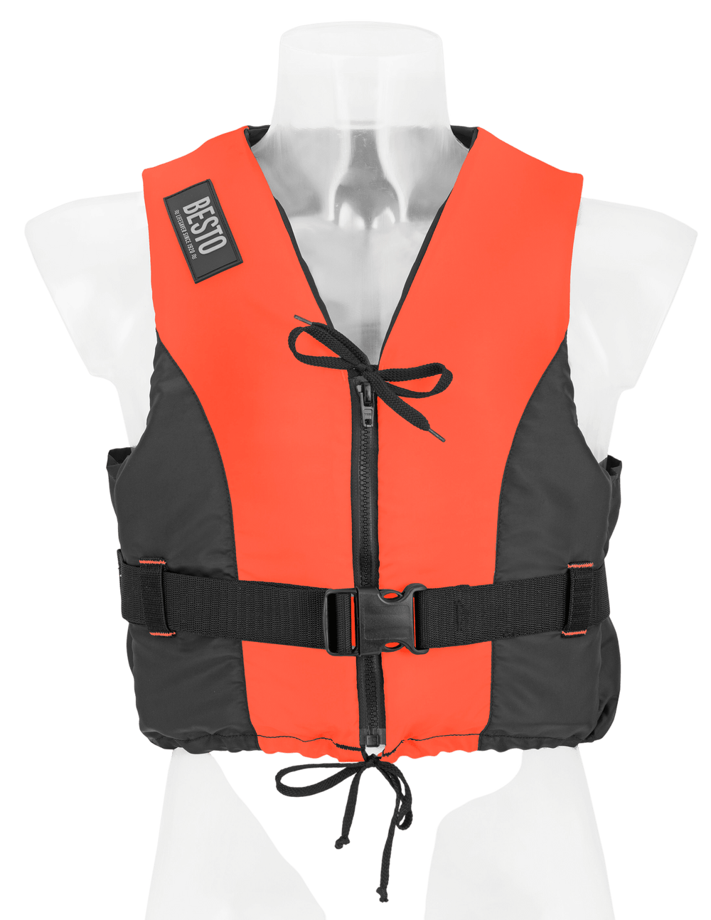 Besto Dinghy Zipper oranje/zwart 50N XS