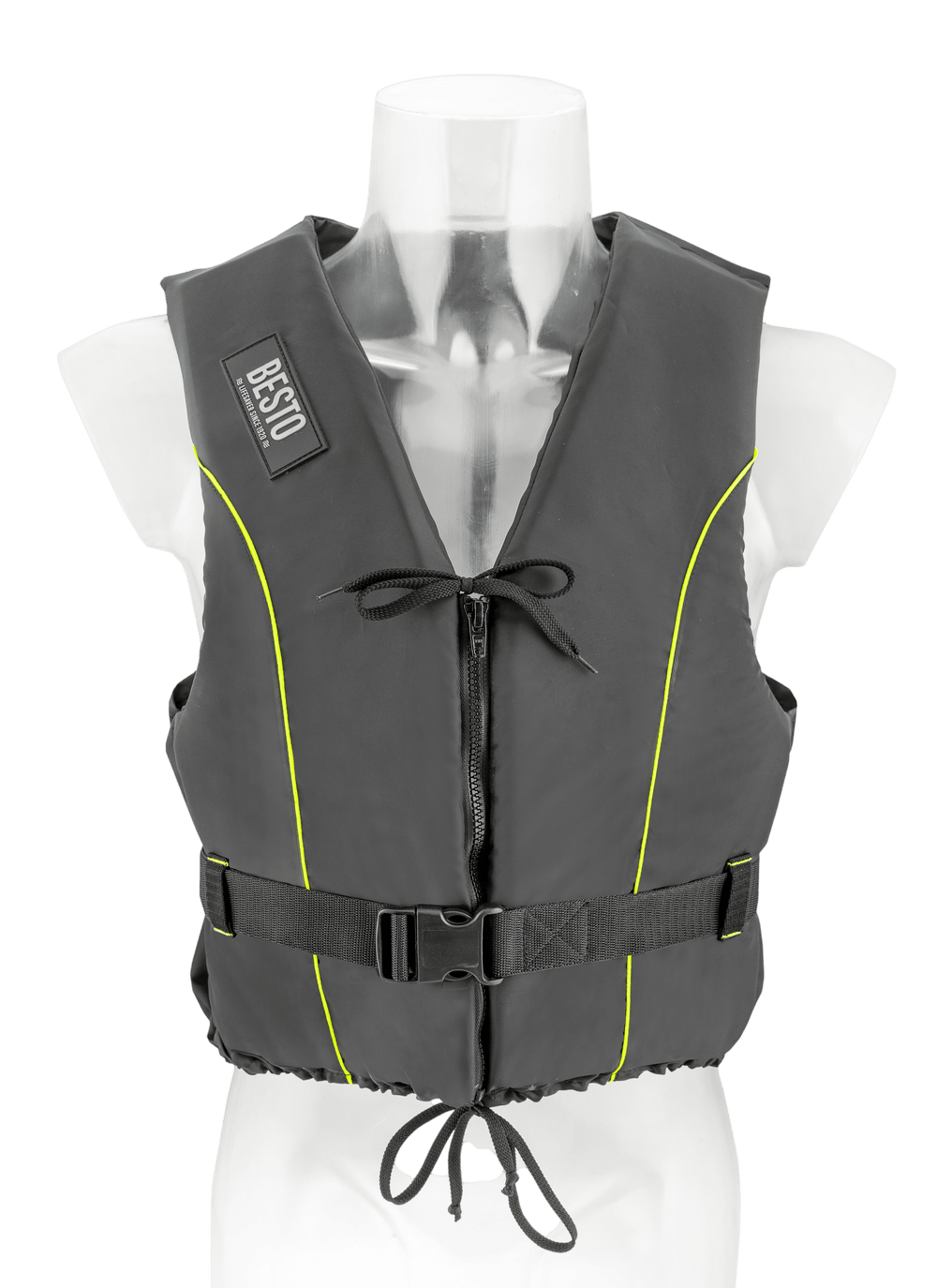 Besto Dinghy Zipper all black/yellow striping 50N M
