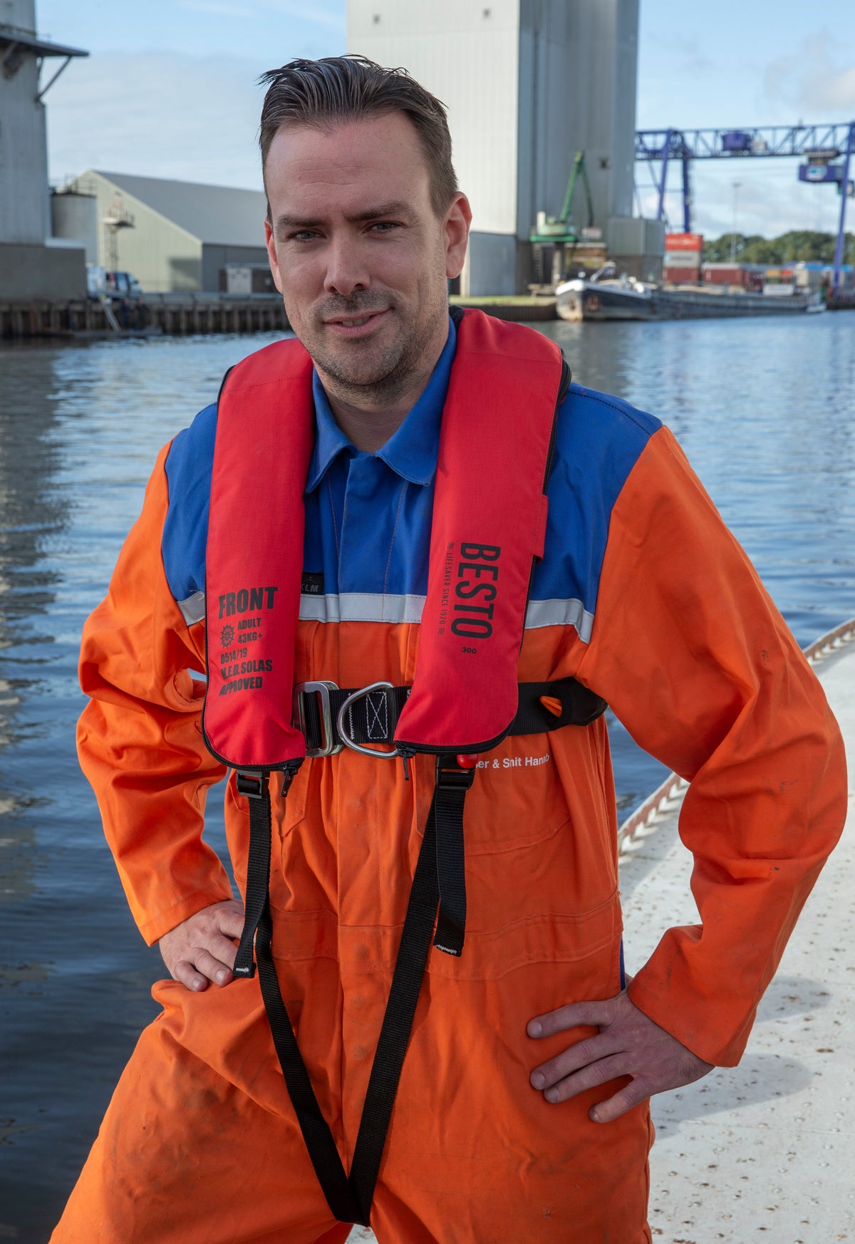 Besto reddingsvest 220 N SOLAS ECO dubbele luchtkamer rood