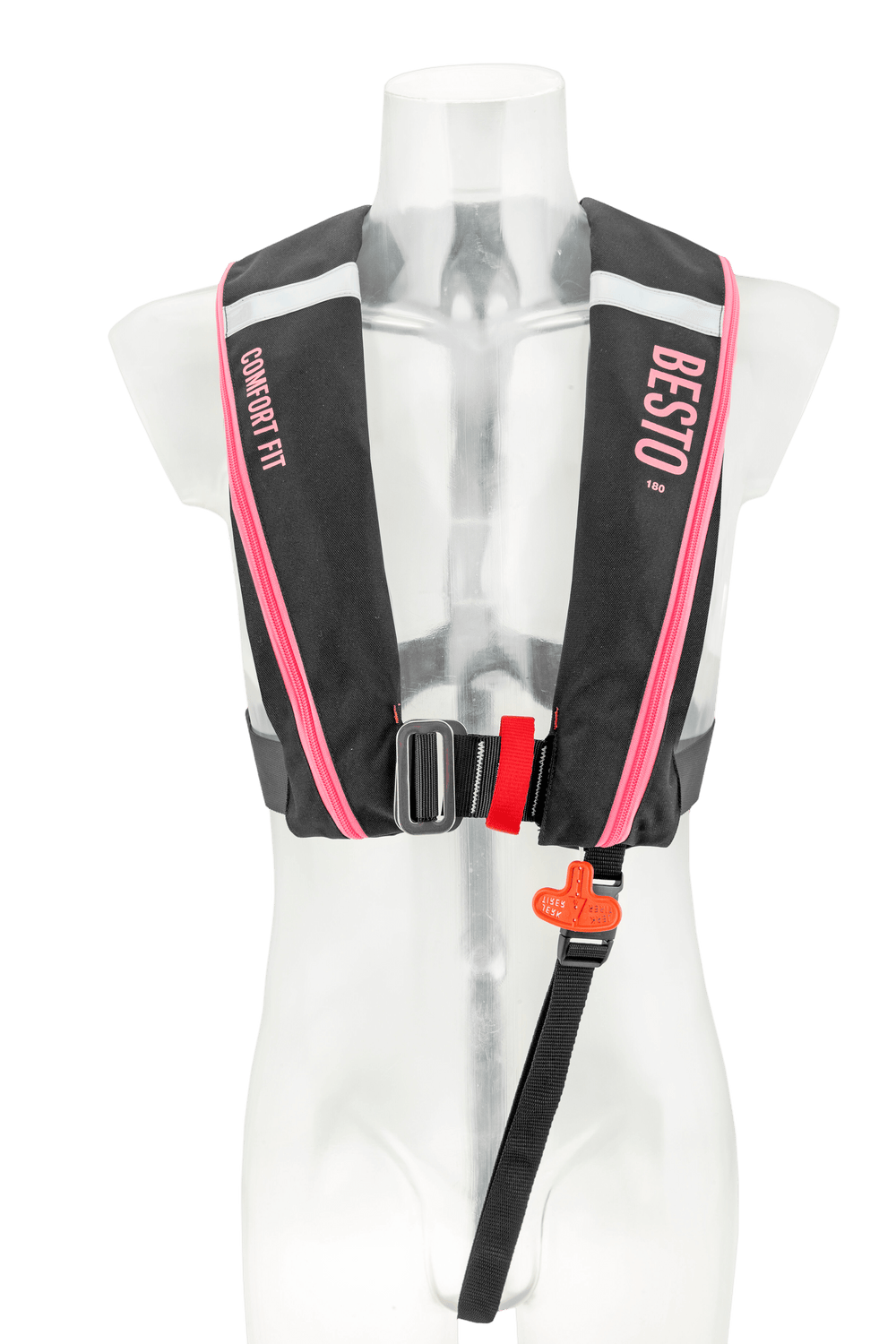 Besto Comfort fit 180N mh zwart/rose