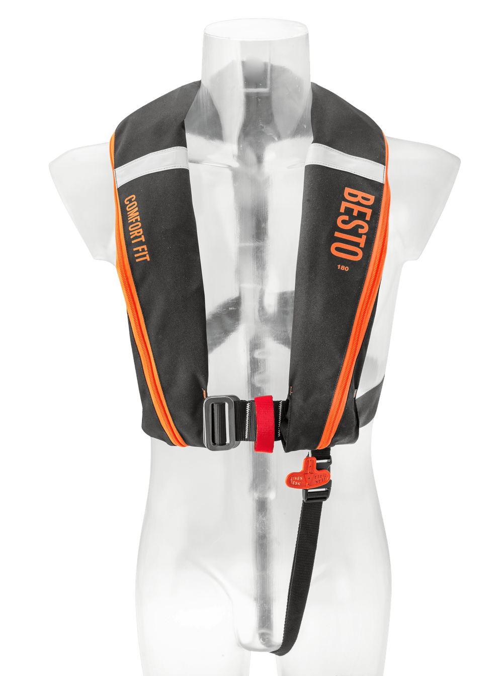 Besto Comfort fit 180N mh zwart/oranje