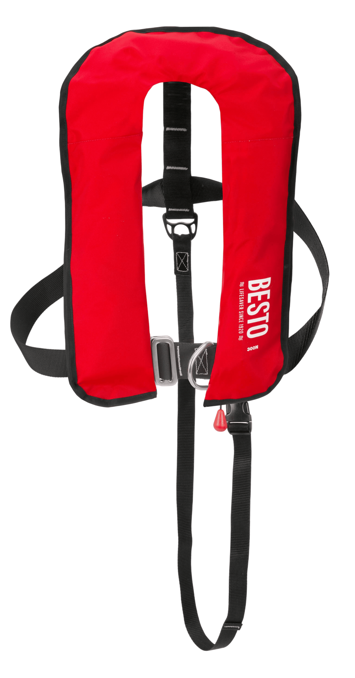 Besto automatisch reddingsvest 300 N met harnas rood
