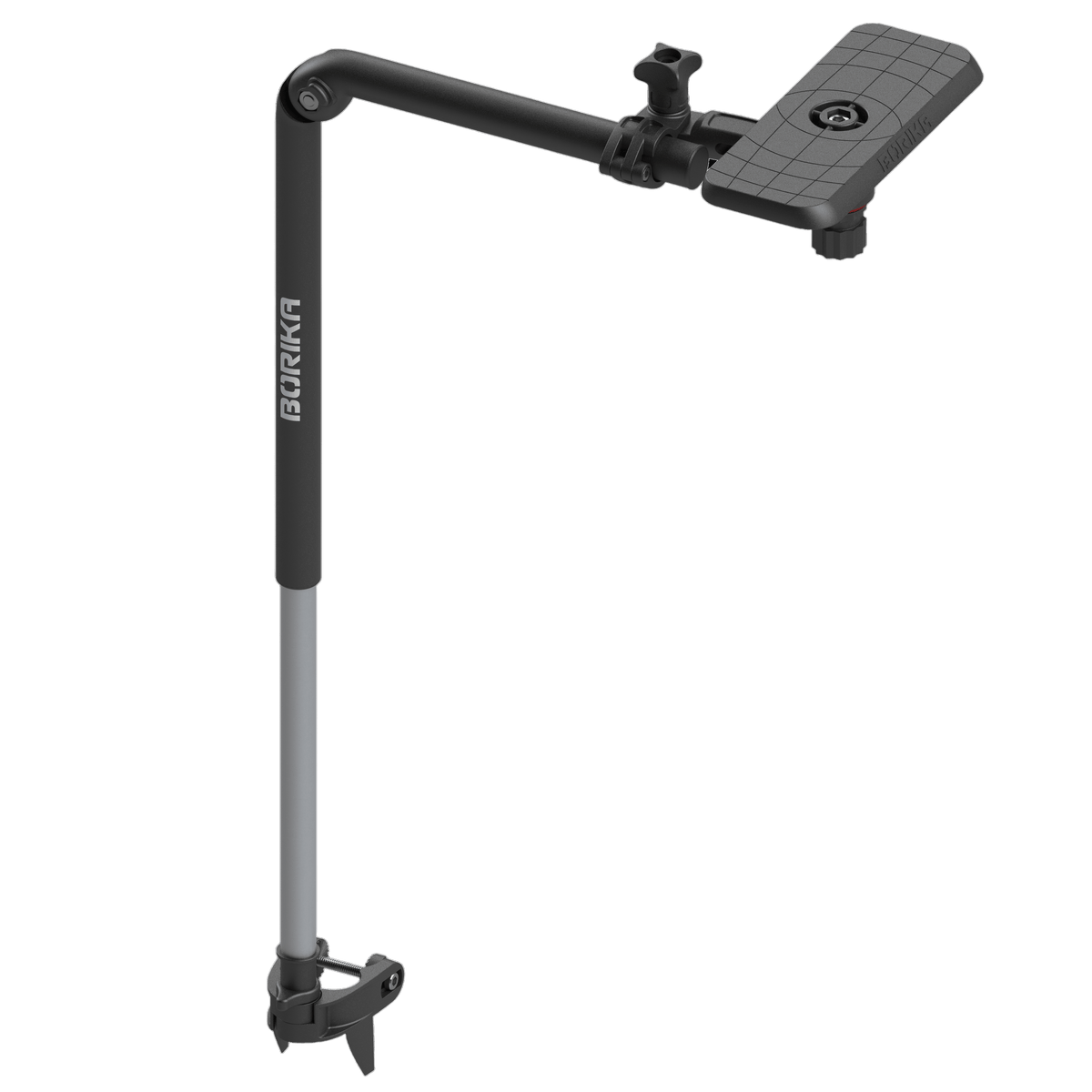 Borika telescopische transducer steun met schermhouder 7" tot 9" voor zijmontage