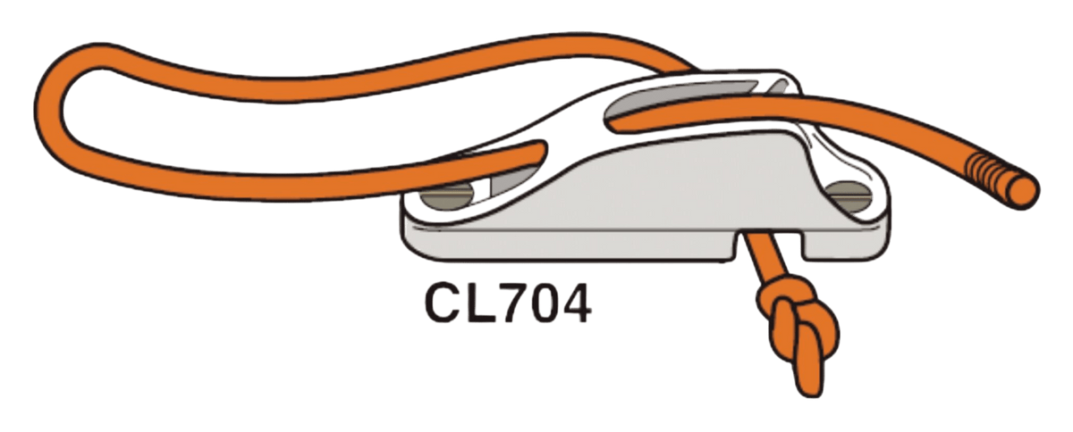 Clamcleat racing lijnklem aluminium 3-6 mm CL704