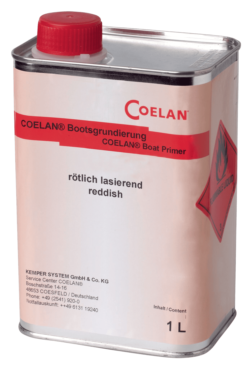 Primer gekleurd rood 1l