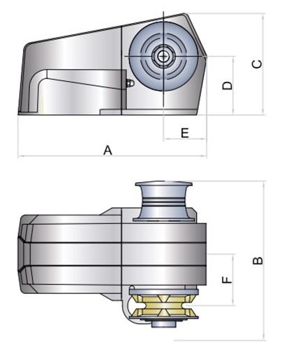 Italwinch DEVON ankerlier 24V 1000W / ketting 8mm met drum