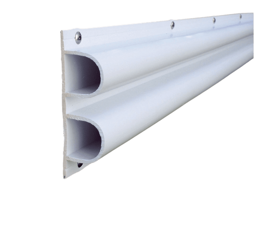 Steigerstootrand dubbel d-profiel wit 2.4m