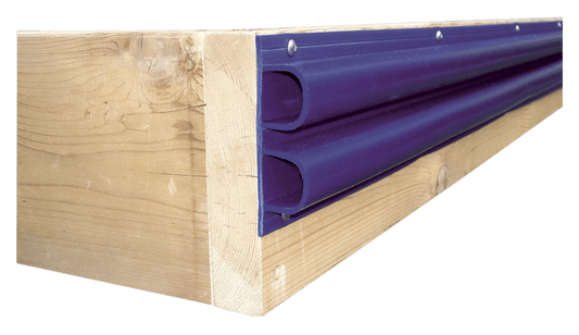 Steigerstootrand dubbel d-profiel navy blauw 2.4m