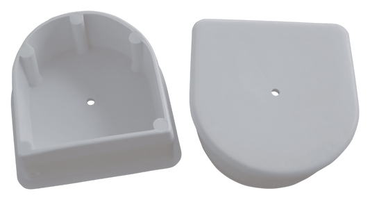 Steigerstootrand p-eindstuk wit (2pcs)