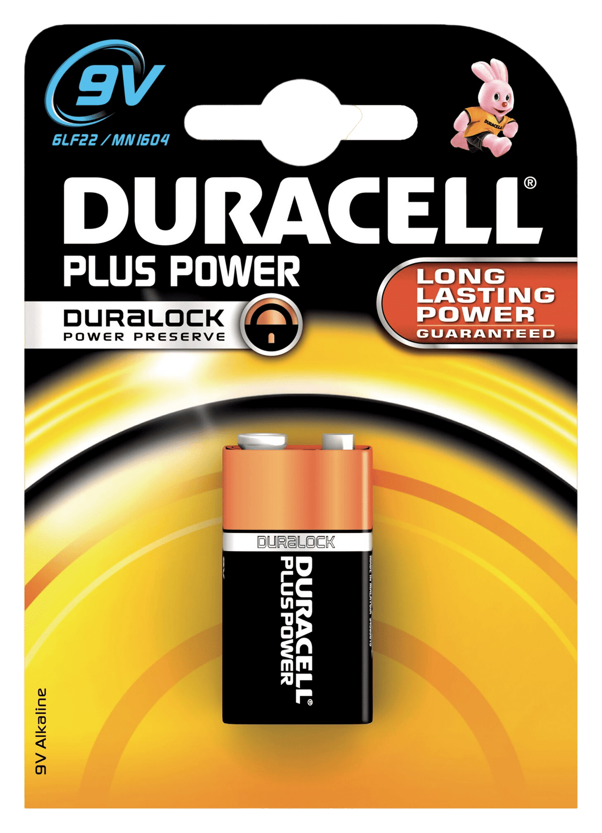 Duracell Batterij Plus 9 V – 1 stuk – MN1604