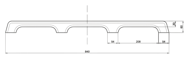 Eude handrail 3-grepen